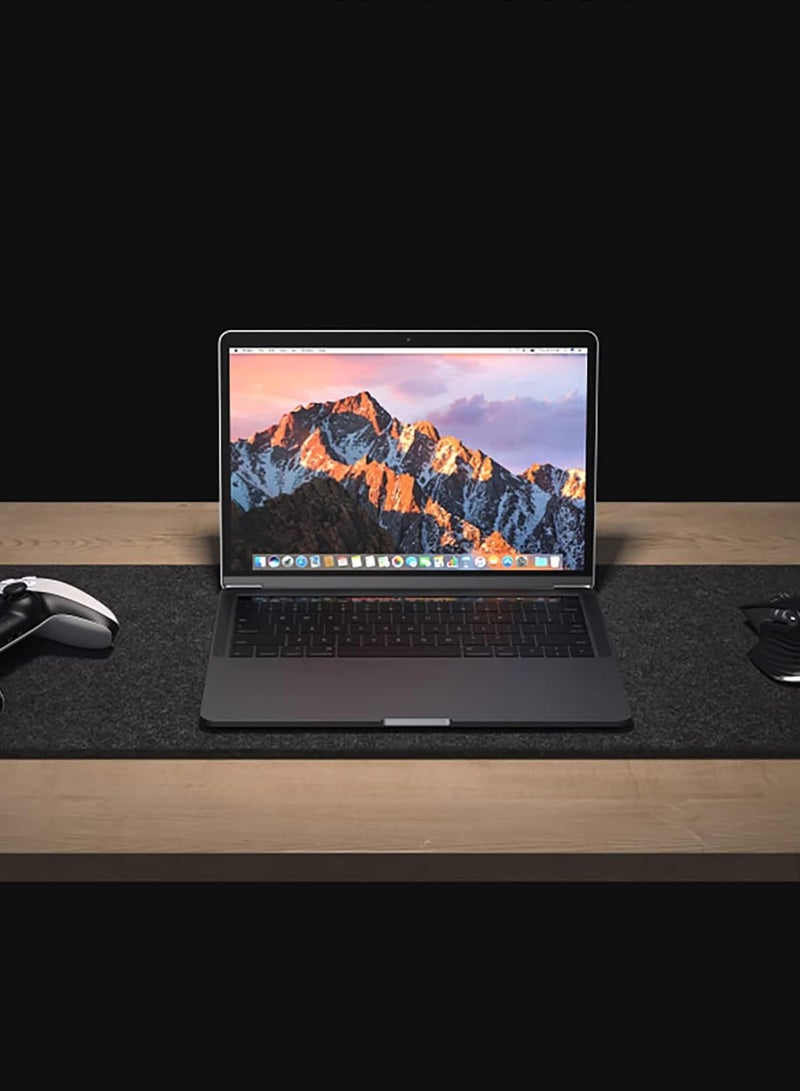 MAOGEDA Multifunctional Felt Desk Mat, Computer Mouse Pad, Office Desk Mat 90cm X 30cm Large Felt Mouse Pad, Extended Gaming Mouse Pad, Computer Desk Mat, Non-slip and Waterproof Office Desk Mat Protector (Black Gray) - Image 5