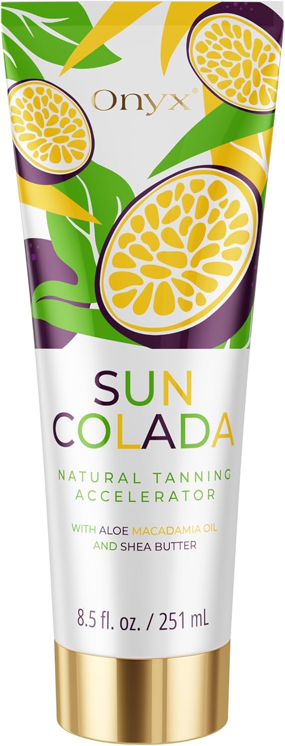 Onyx Suncolada Natural Tanning Accelerator BronzerFree Lotion for Indoor Outdoor Use Smooth Even StreakFree Tan Deep Skin Hydration Lasting Tan Enhancer for Golden Results