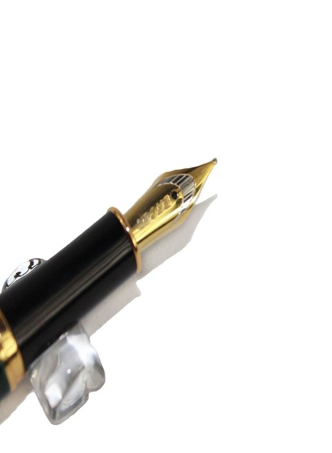 Gullor Executive Arrow Iridium Medium Nib Fountain Pen 388 Black and Green Stripes - Image 4