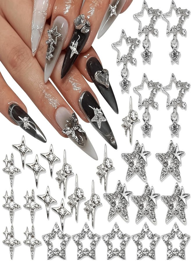 Lifextol 30pc Nail Charms for Women Nail Gems Rhinestones for Nails Decoration - Image 1