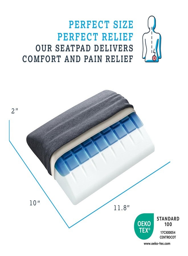 Technogel Lumbar Support Cushion - Cooling Gel Back Cushion for Office Chair, Car, Airplane - Sciatica & Lower Back Pain Relief - Ergonomic Support for Long Sitting, Office Workers, Drivers, Gamers - Image 2