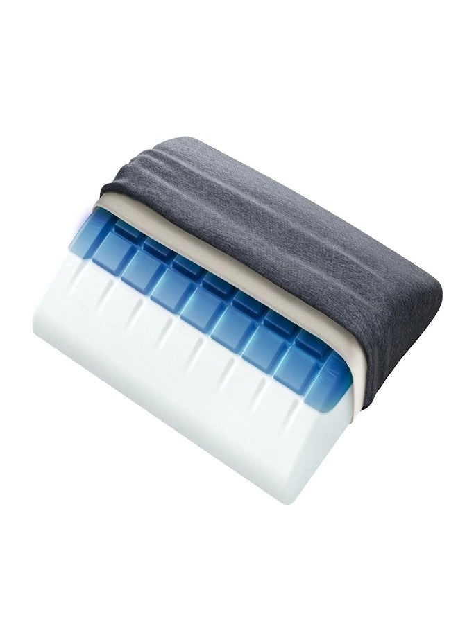 Technogel Lumbar Support Cushion - Cooling Gel Back Cushion for Office Chair, Car, Airplane - Sciatica & Lower Back Pain Relief - Ergonomic Support for Long Sitting, Office Workers, Drivers, Gamers - Image 1