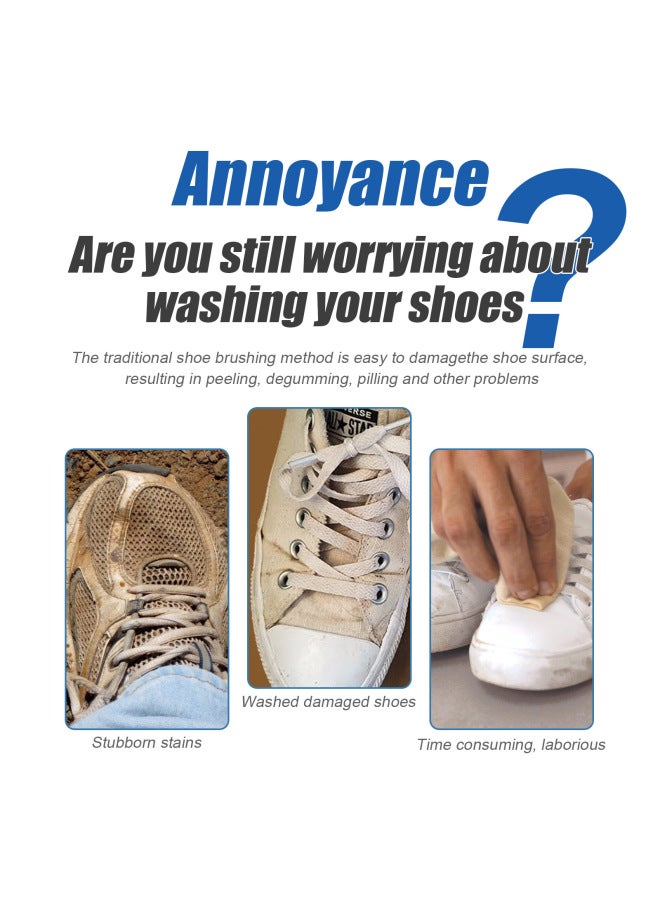 Yes White Shoes Cleaner White Shoes Clean Stains Yellow Edge Bright White Portable Wash-free Whitening Agent - Image 3