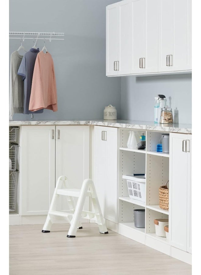 Rubbermaid Ez Step Folding Stool, 2-Step, White  - Image 4