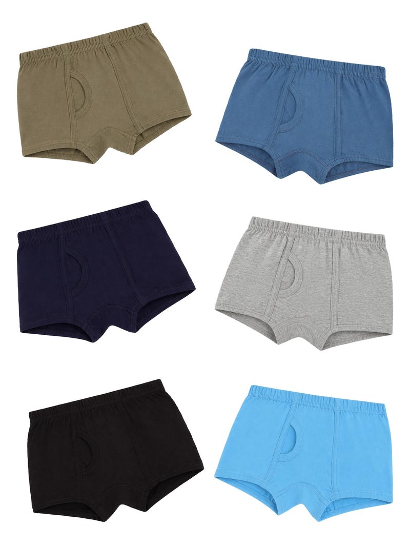 BODYCARE Kids Boy's Trunk Underwear 100% Cotton | Soft Comfortable | Skin Friendly | Innerwear Pack of 6-Assorted (KIA004-PK005_P6) - Image 1