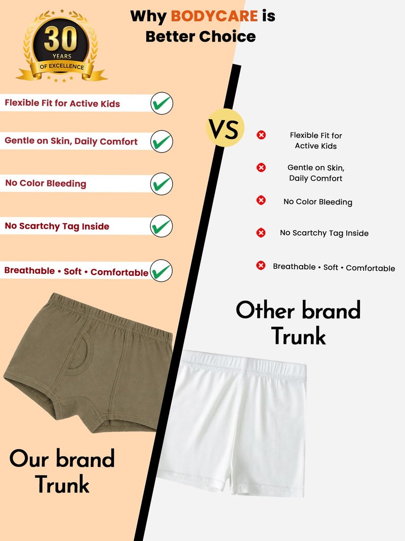 BODYCARE Kids Boy's Trunk Underwear 100% Cotton | Soft Comfortable | Skin Friendly | Innerwear Pack of 6-Assorted (KIA004-PK005_P6) - Image 5