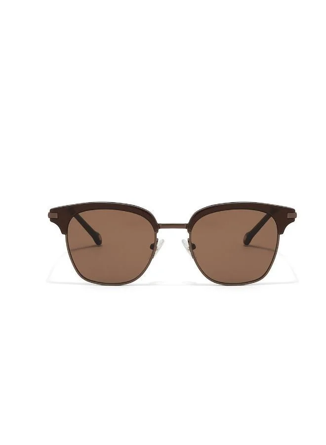 30Sundays Men Sunglasses, Square Sunglasses, UV Protection: UV400 (Brown,Brown)