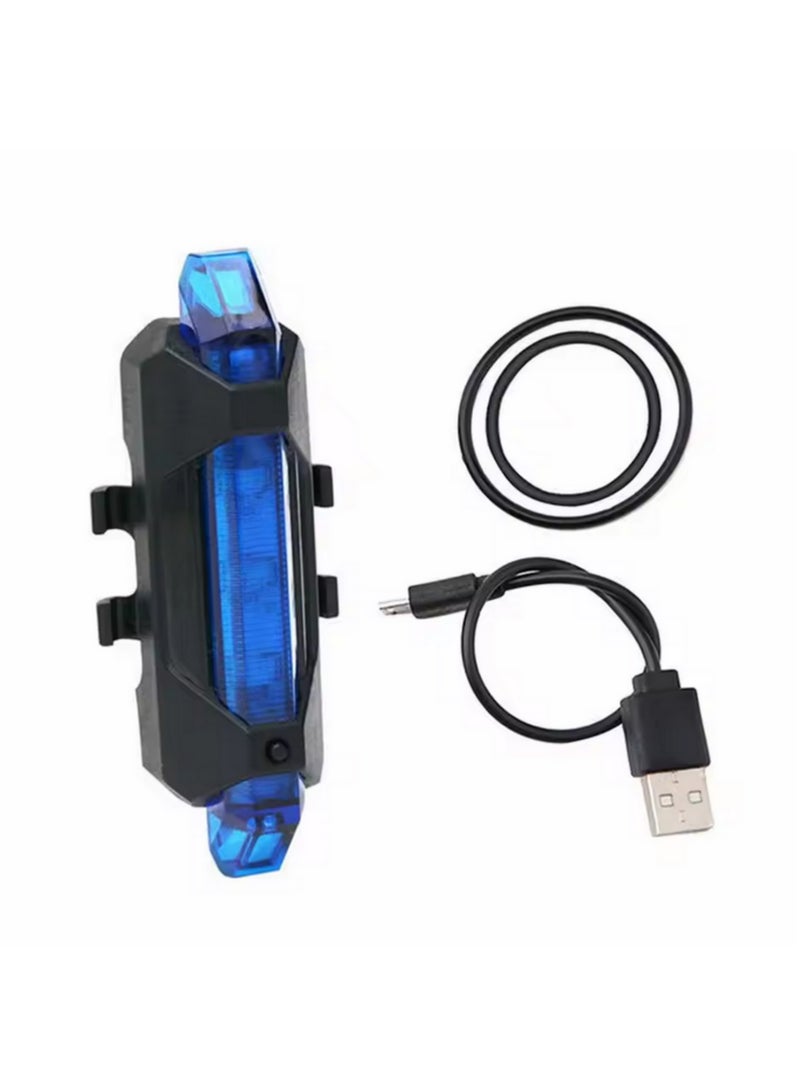 1pcs Bicycle Taillight USB Rechargeable MTB Road Mountain Bike Safety Warning Tail Light LED Bike Flashing Rear Lamp for Night Riding - Image 1