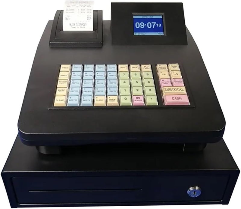 ROOUIO Cash Register, Supermarket Retail Restaurant Store English Version Cash Register, Built-in 58mm Receipt Printer Suitable For All Industries - Image 2