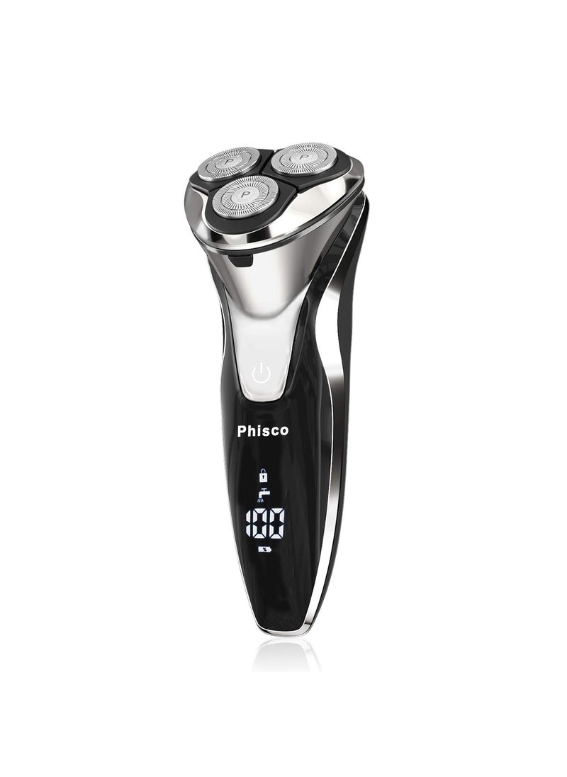 Phisco - Phisco Electric Razor for Men  Precision Shavers for Man Fast Charging Cordless Wet  Dry Razors with PopUp Trimmer USB PlugandPlay LED Display - Image 1