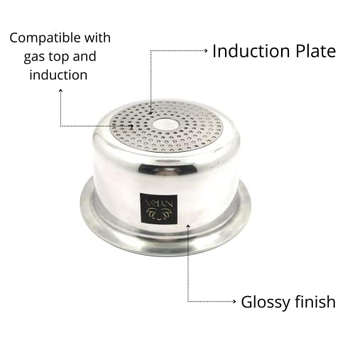 Nyra Aluminum Induction Base Bhagona with StainlessSteel Lid MultiPurpose Food Grade Size XXL 4 LTR Capacity - Image 4