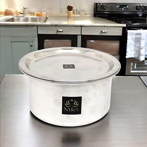 Nyra Aluminum Induction Base Bhagona with StainlessSteel Lid MultiPurpose Food Grade Size XXL 4 LTR Capacity - Image 5