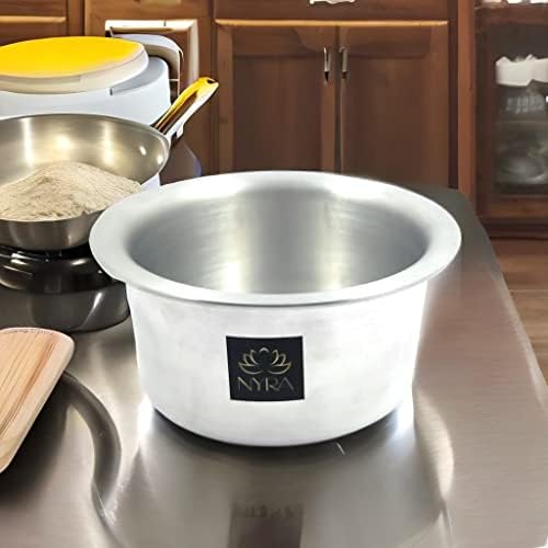 Nyra Aluminum Induction Base Bhagona with StainlessSteel Lid MultiPurpose Food Grade Size XXL 4 LTR Capacity - Image 3