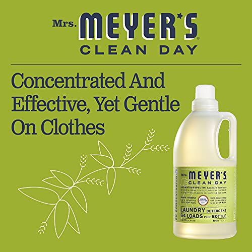 MRS. MEYER'S CLEAN DAY Liquid Laundry Detergent, Biodegradable Formula Infused with Essential Oils, Lemon Verbena, 64 oz - Pack of 2 (128 Loads) - Image 4