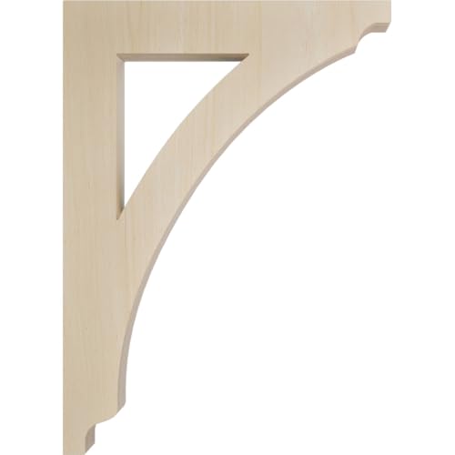 Ekena Millwork BKTW01X06X09THRW Small Thorton Wood Wood Brackets, 1 3/4"W x 6 1/2"D x 9"H , Rubberwood - Image 3