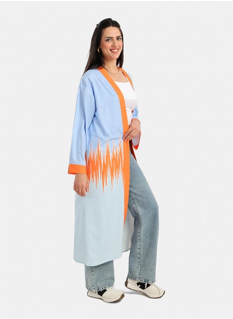 Color Block Midi Kimono