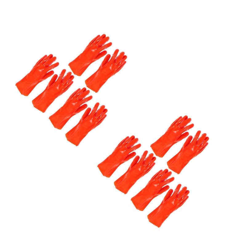 6 Pairs Sewer Gloves Heavy Duty PVC Gloves Reusable PVC Sewer Gloves For Fishing Gardening And Plumbing Tasks - Image 1