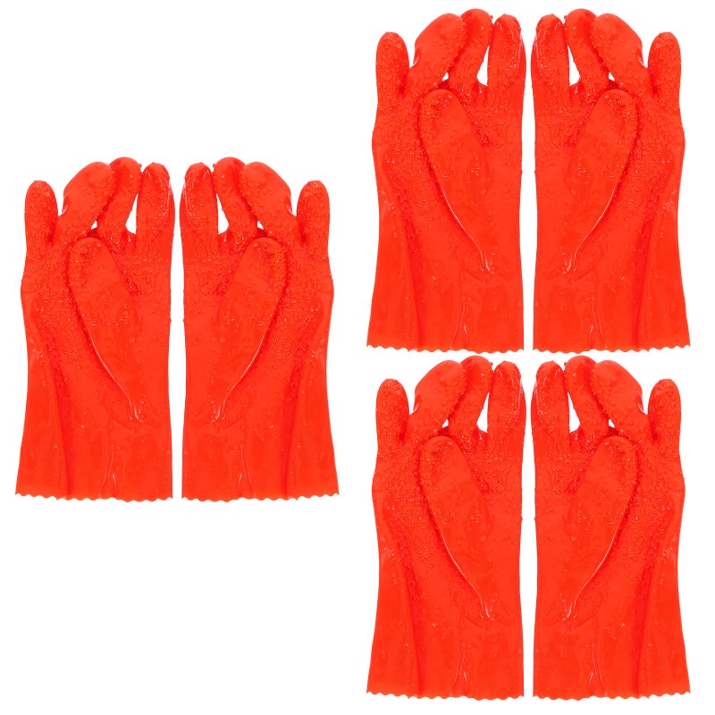 6 Pairs Sewer Gloves Heavy Duty PVC Gloves Reusable PVC Sewer Gloves For Fishing Gardening And Plumbing Tasks - Image 4