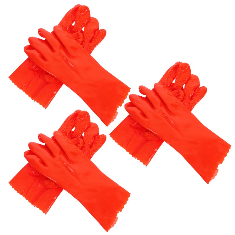 6 Pairs Sewer Gloves Heavy Duty PVC Gloves Reusable PVC Sewer Gloves For Fishing Gardening And Plumbing Tasks - Image 5