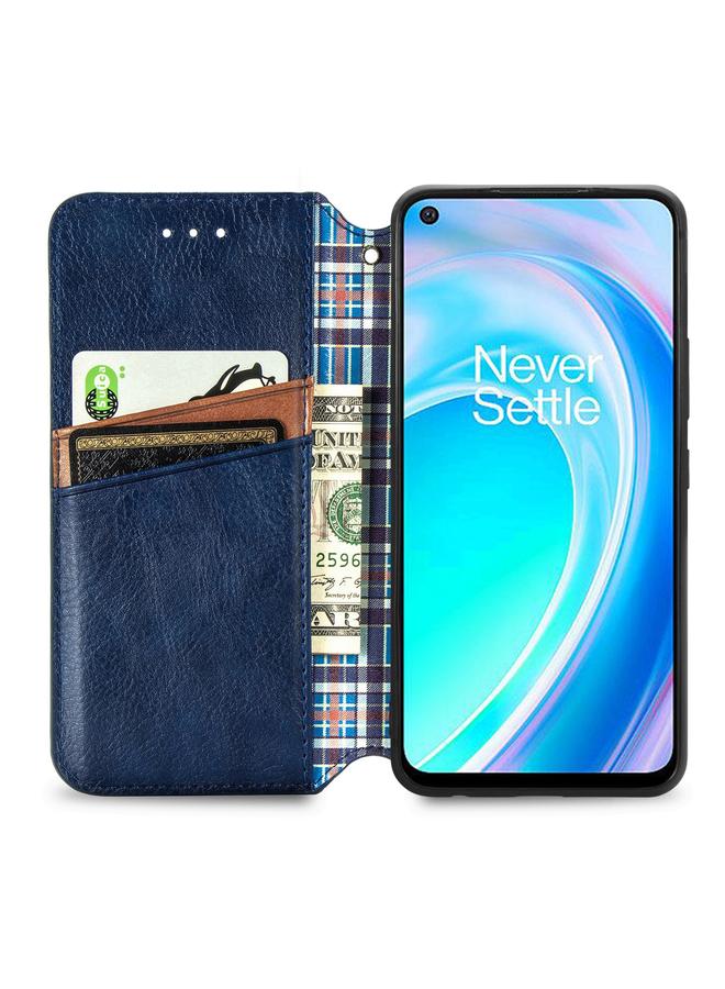 S-TOP Case For OnePlus Nord CE 2 Lite 5G Cubic Grid Pressed Magnetic Leather Phone Case - Image 3