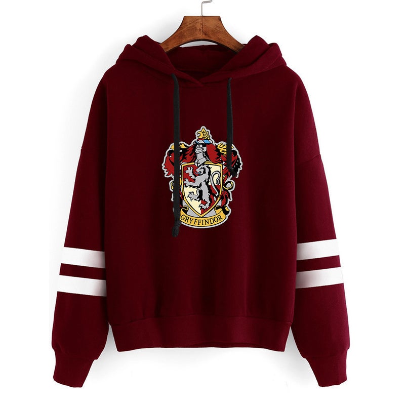 Casual Harry Potter Hoodie Unisex Spring Autumn (Lion) Burgundy