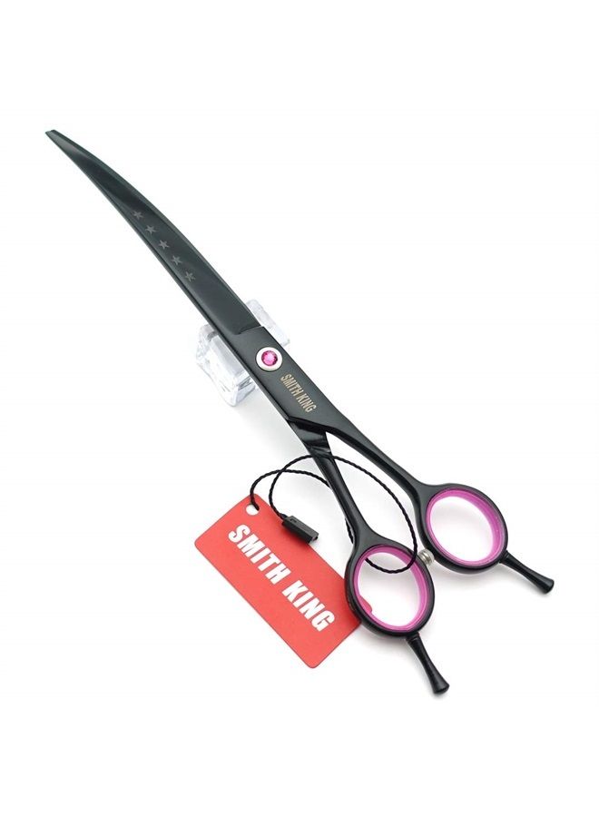 Smithking 8.0 inches Professional Dog Grooming Scissors Set Straight & thinning & Curved & chunkers 4pcs in 1 Set (with Comb) - Image 2