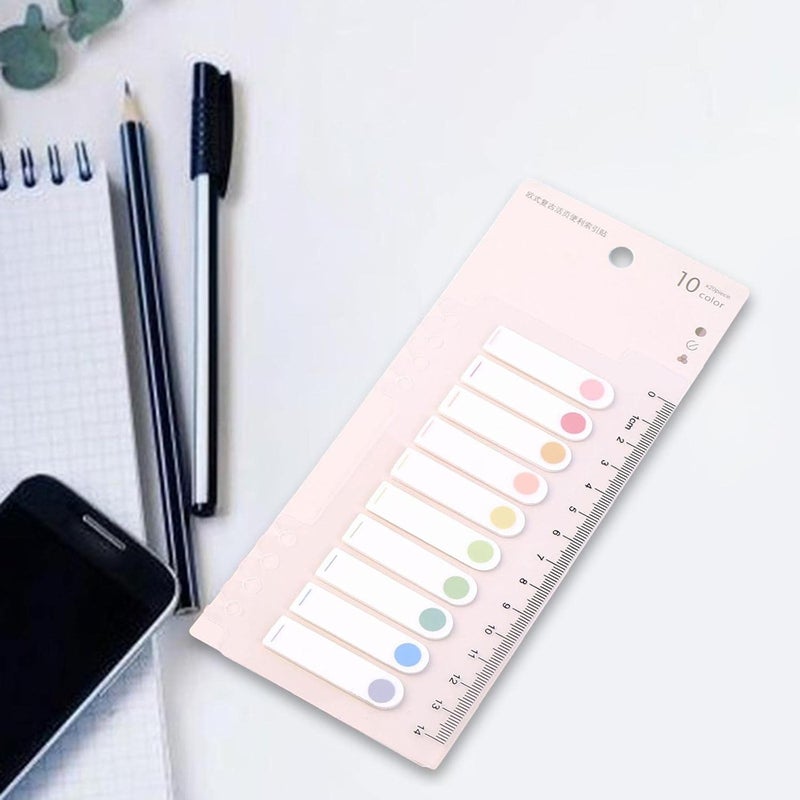 كلاراكو علامات تبويب فهرس الملاحظات اللاصقة، علامات فهرس الصفحات للمكتب والمدرسة والمنزل، لتصنيف الملفات، نقاط - Image 3