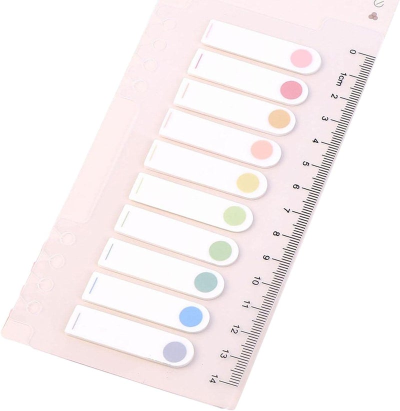 كلاراكو علامات تبويب فهرس الملاحظات اللاصقة، علامات فهرس الصفحات للمكتب والمدرسة والمنزل، لتصنيف الملفات، نقاط - Image 2