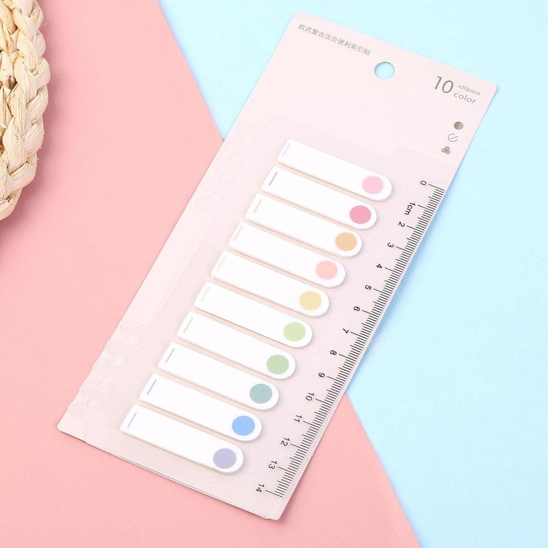 كلاراكو علامات تبويب فهرس الملاحظات اللاصقة، علامات فهرس الصفحات للمكتب والمدرسة والمنزل، لتصنيف الملفات، نقاط - Image 5