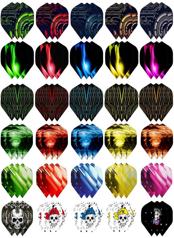 WLHGH Dart Flights, 6 Styles, 30 Sets, 90 Pieces, PET Standard Accessories for Darts, Perfect Equipment for Soft/Steel Tip Darts Games (6 Styles, 30 Sets, 90 Pieces) - Image 1