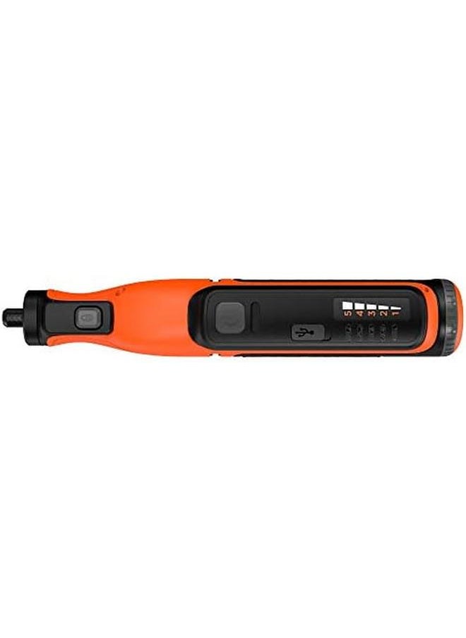 BLACK+DECKER - Cordless Multifunctional Rotary Tool With 37 Accessories 7.2V 1.5 Ah Orange Black Bcrt8I Xj - Image 1