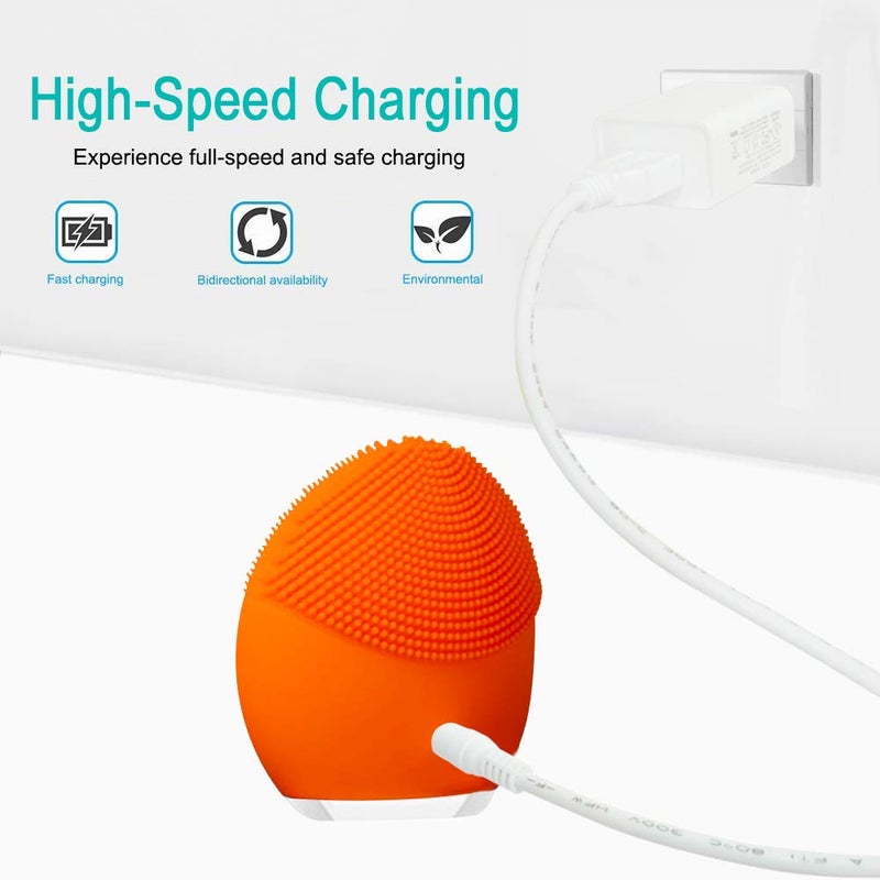 SCOVEE شاحن SCOVEE لجهاز تنظيف الوجه Foreo Luna Series، كابل شحن USB DC بديل لجهاز Foreo Luna 2 3 4 Mini Bare ISSA Go Play Plus UFO Luxe Series، كابل شاحن كهربائي لفرشاة الأسنان E-Toothbrush والمزيد بطول 4 أقدام - Image 4