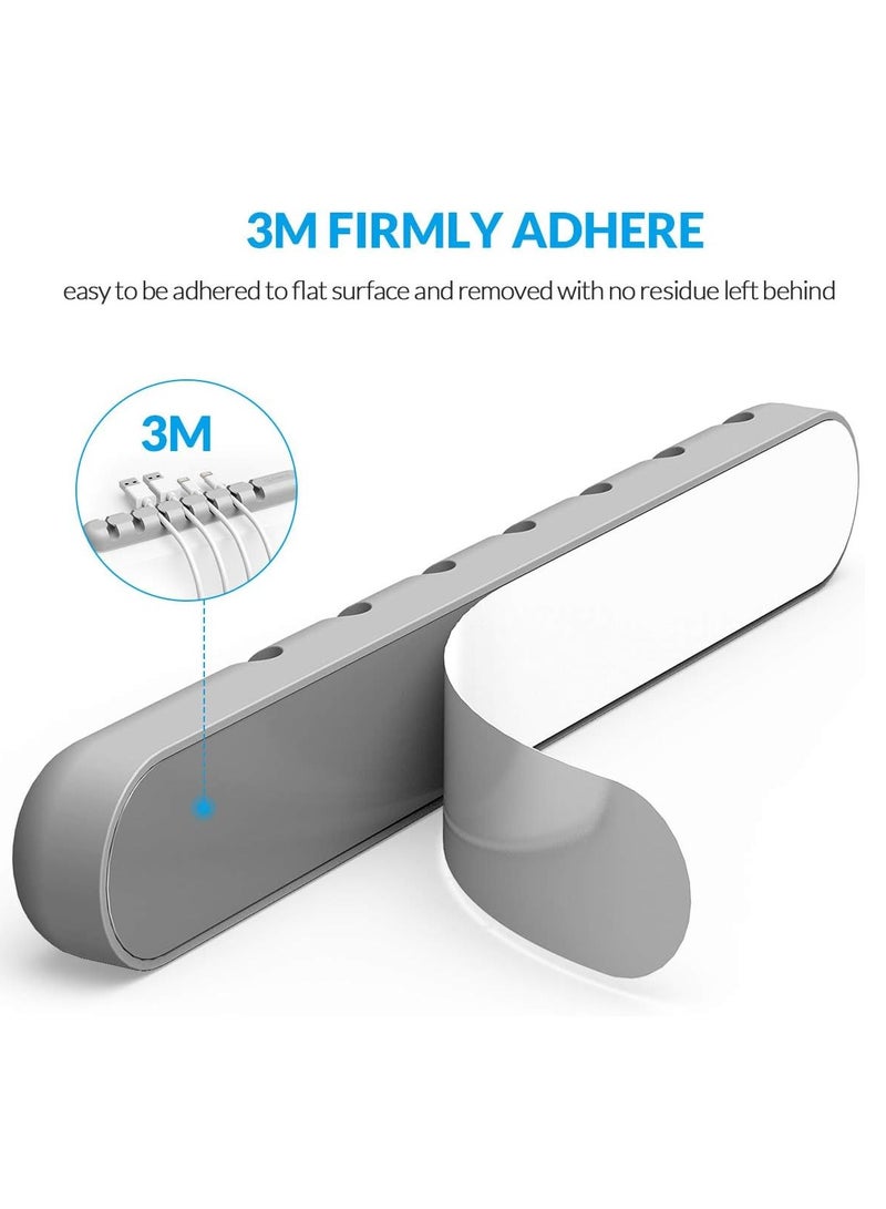 ORICO 6pcs Cord Organizer, 7 Channel Desktop Cord Holder Cord Management Clip for Power Cord, Charging Cord, USB Cord, Mouse Cable, Writer, Home (Grey) - Image 3