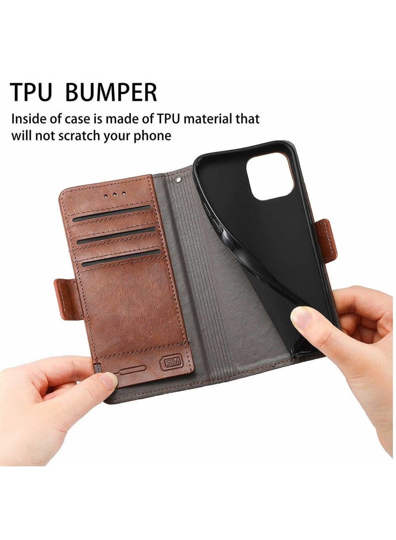 Captaintech Case for Samsung S22 Ultra case KASTWAVE RFID Blocking Leather Wallet Phone case Credit Card Holdersim Card Key Storage Flip Folio Shockproof case for Samsung Galaxy S22 Ultra case 6.8'' - Image 4