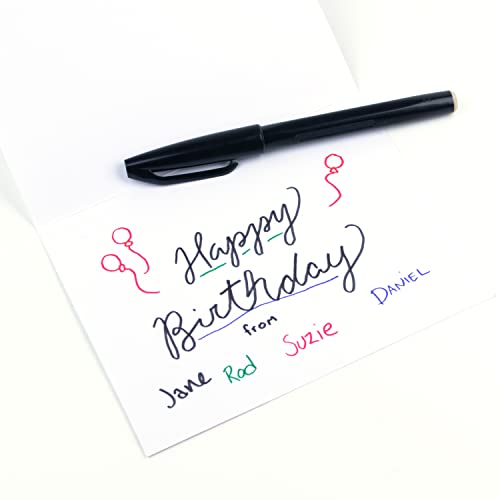 Pentel أقلام بينتل® ساين، نقطة رفيعة، 2.0 مم، أسود، حبر أسود، عبوة من 12 قلم - Image 5