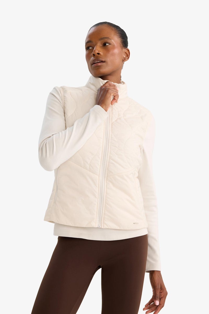 DeFacto Beige Woman Waterproof Regular Fit Zip-Up Sports Vest Casual - Image 5