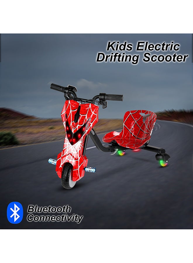 MyToys | Mini 36V High-Power 360Â° Electric Stunt Drifting Scooter For Kids & Adults - Adjustable Body With Bluetooth & Protective Gear, 3 Speed Modes, 250W Brushless Motor, 8-15 Km/H With 80 Kg Load, Noon Exclusive Series - Spider | Red | Age 6+ - Image 4