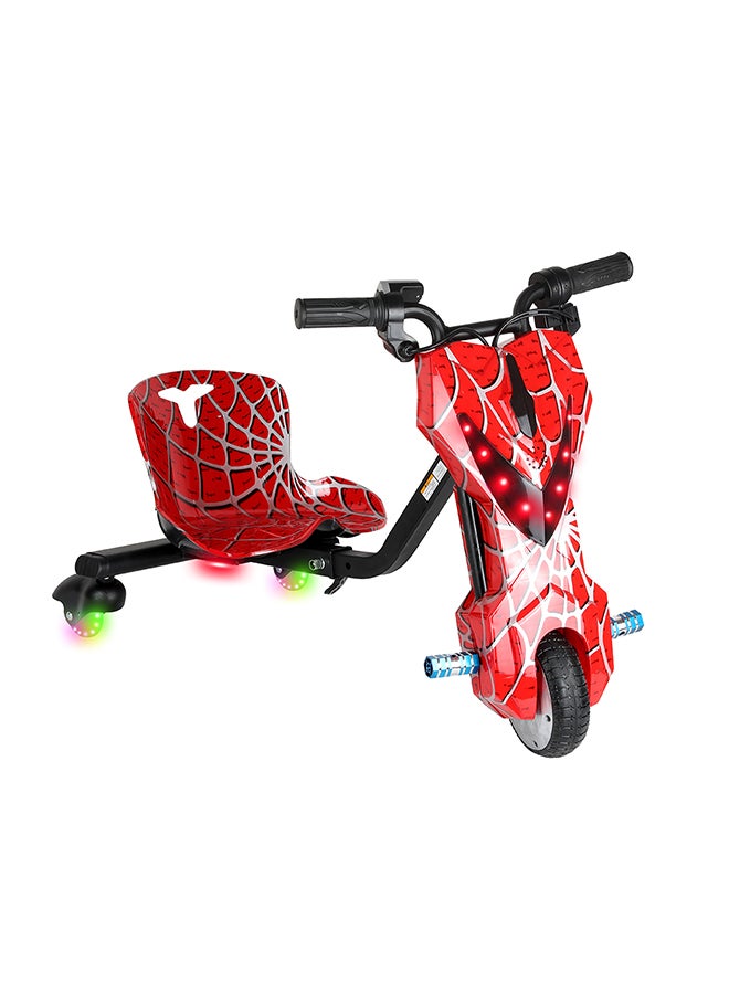 MyToys | Mini 36V High-Power 360Â° Electric Stunt Drifting Scooter For Kids & Adults - Adjustable Body With Bluetooth & Protective Gear, 3 Speed Modes, 250W Brushless Motor, 8-15 Km/H With 80 Kg Load, Noon Exclusive Series - Spider | Red | Age 6+ - Image 3
