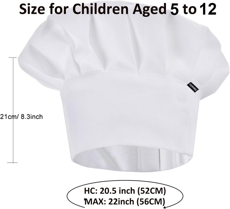 ESHATO Kids Chef Hat, Poly-Cotton Kitchen Cooking Cap for Children - Image 2