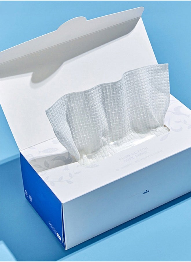 General - Face Towel in Thickened Box Ultra Soft Cotton Tissue Wet and Dry Use 60 Ct 1 Pack - Image 1