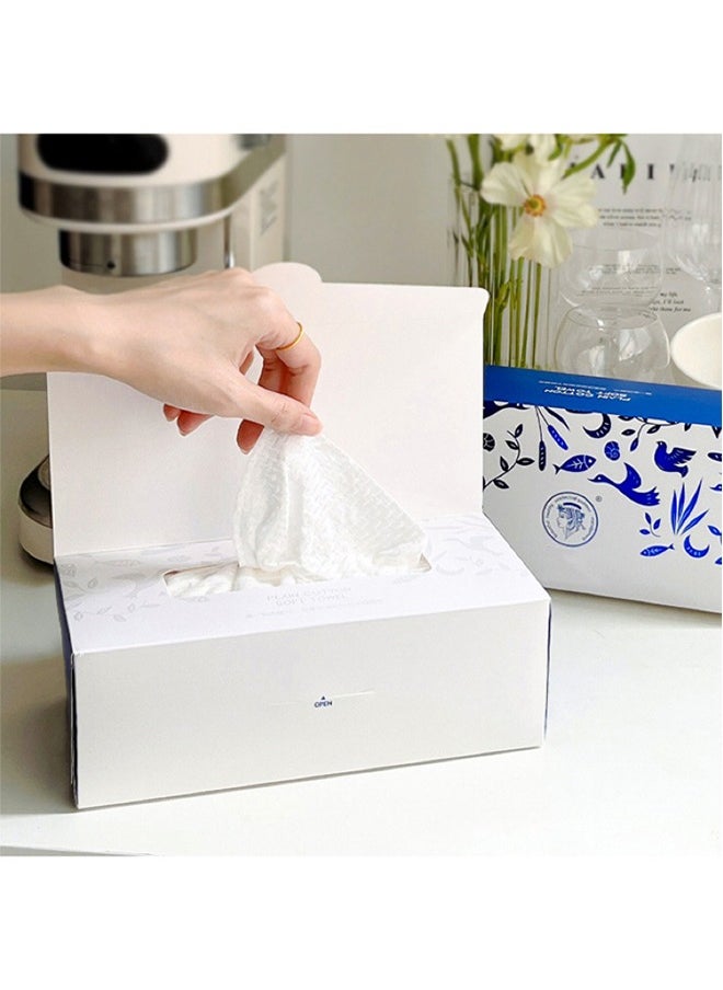General - Face Towel in Thickened Box Ultra Soft Cotton Tissue Wet and Dry Use 60 Ct 1 Pack - Image 1