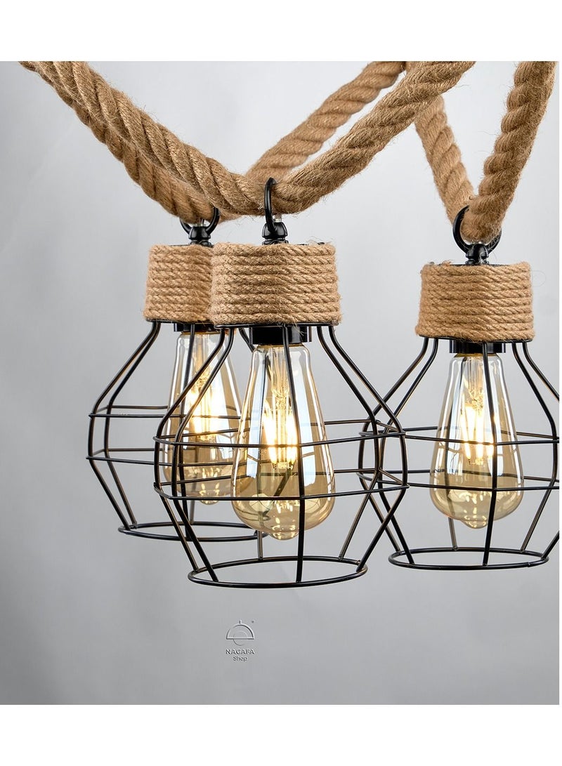 نجفة شوب نجف سقف مودرن من الالومنيوم و الكتان R1010 - Image 2