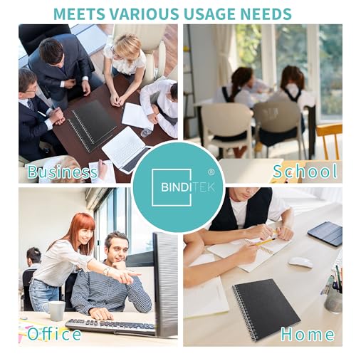 Binditek 100 Pack 16 Mil Sand-Textured Polycover - Plastic Binding Cover for Letter Size - Business Reports and Proposals - Lightly Sanded Finish - Square Corners, Un-Punched, Black - Image 5