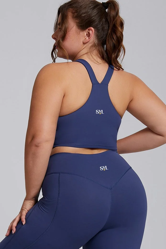 Svl Dark Blue Active Aura Sports Bra for Women | Best Price UAE