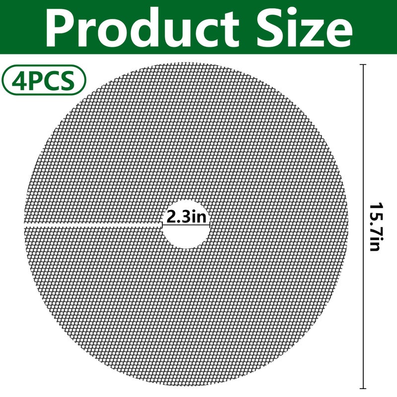 Adnee 4 Pcs 15.7 Inch Plant Pot Grids-Cuttable Plant Pot Soil Covers Protectors from Animals-Indoor Round Planter Pots Soil Guard for Outdoor Garden Plants Protection - Image 2