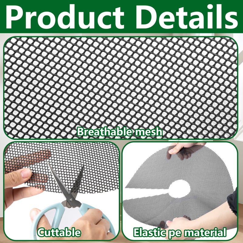 Adnee 4 Pcs 15.7 Inch Plant Pot Grids-Cuttable Plant Pot Soil Covers Protectors from Animals-Indoor Round Planter Pots Soil Guard for Outdoor Garden Plants Protection - Image 3