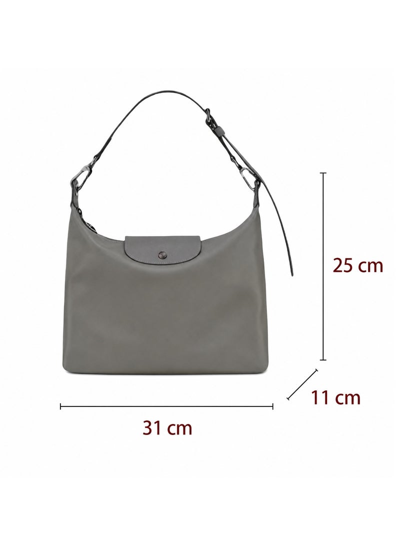 Fashion Lightweight Shoulder Bag for Women, Grey, Adjustable Strap Everyday Handbag - Image 5
