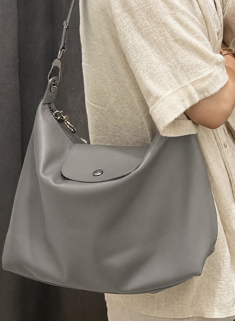 Fashion Lightweight Shoulder Bag for Women, Grey, Adjustable Strap Everyday Handbag - Image 4