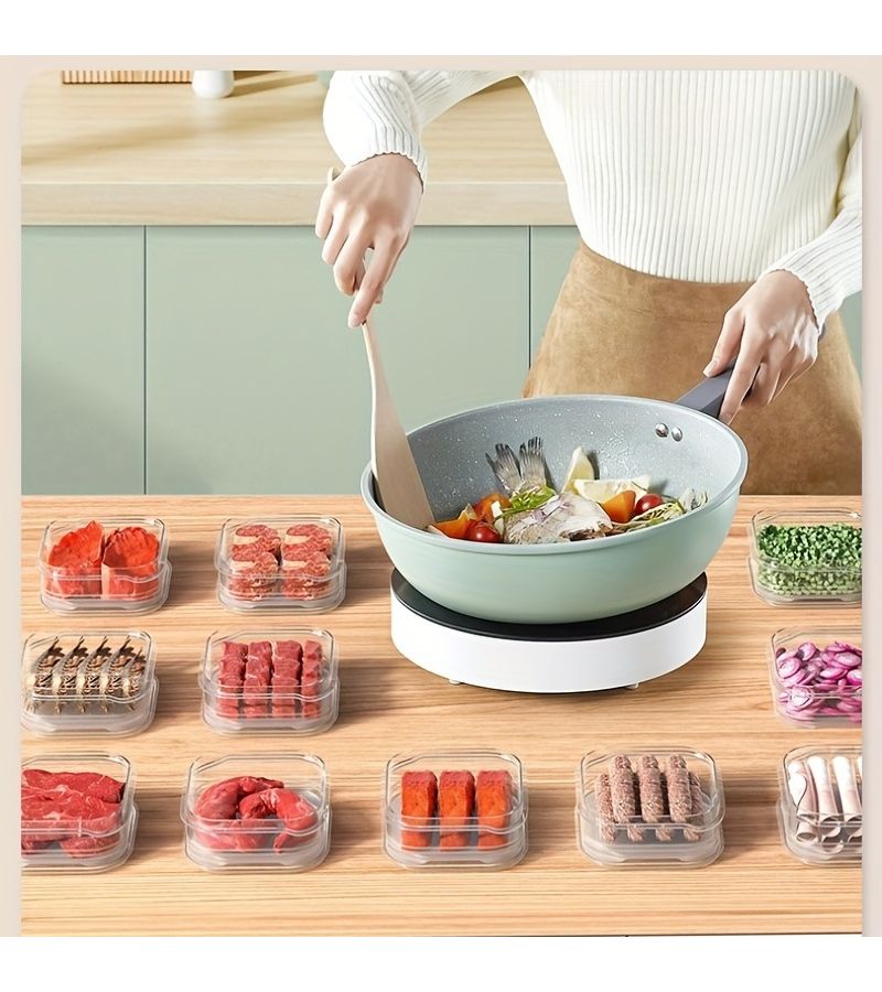 1 Refrigerator Meat Freezer Fruit And Vegetable Container Ginger Garlic Leek Food Storage Hermetically Sealed Stackable Fresh Keeping Kitchen Utensil 11 83 Oz 1 Piece - Image 3