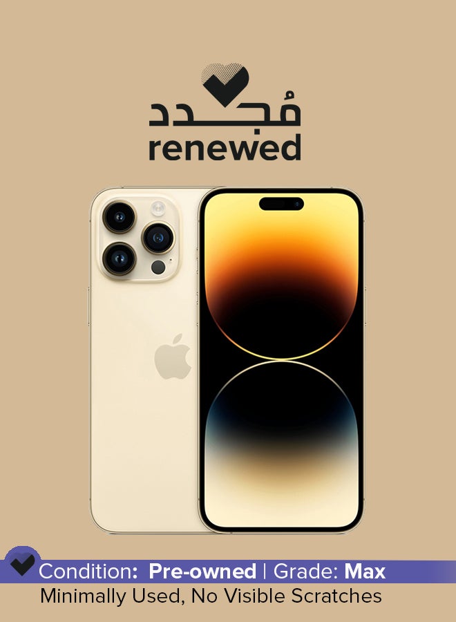 Apple Renewed - iPhone 14 Pro 128GB Gold 5G With FaceTime - USA Version (e-SIM only) - Image 1